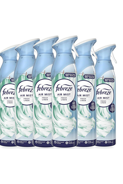 Febreze Linen Air Freshener Spray,185ml x 8 | Odour Eliminator with OdourClea...