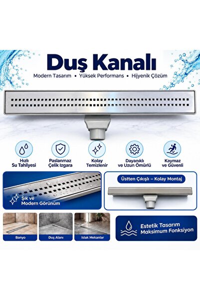 Sukar Lıne/6 50 Cm Cube Izgara,Line Duş kanalı