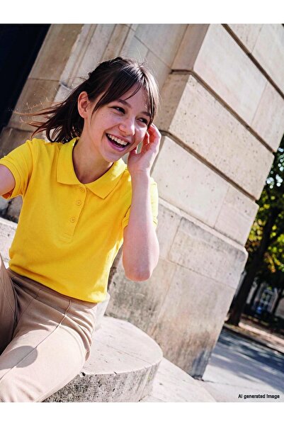 LC Waikiki Polo Collar Girls' Pique T-Shirt (W6)