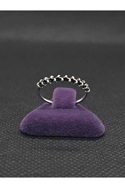 sarıyer silver Modern Linear Vintage Authentic Steel Ring Minimal Design Hand...