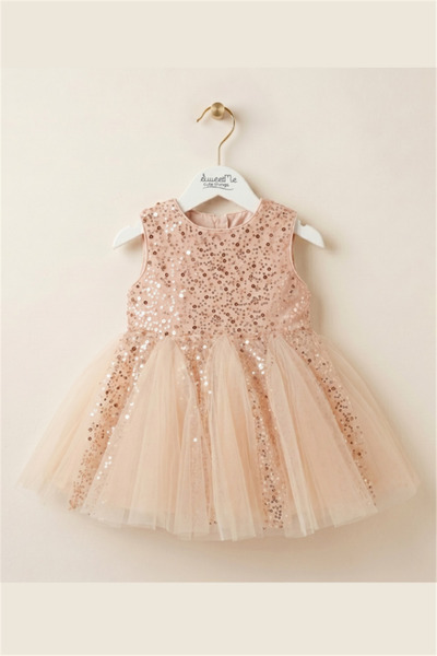 NOBLEKIDS Sweetme Girl's Sequin Embroidery and Tulle Detailed Princess Dress ...