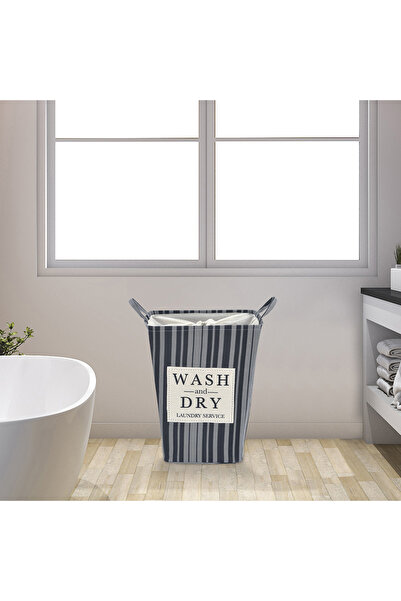 Cannon Laundry Basket Square 45x35cm Iron Frame Stripe Print #5