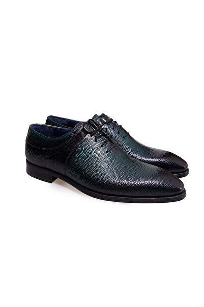 FRANCO CALVANI Green Color Lace-Up Genuine Leather Men's Shoes