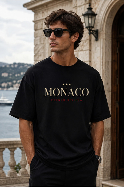 Moda Minimo Unisex Μαύρο Oversize T-shirt με κοντό μανίκι, καλοκαιρινό χτενισ...