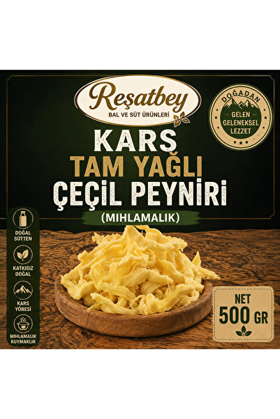 REŞATBEY BS Reşatbey Kars Tam Yağlı Çeçil Peyniri (Mıhlamalık – Kuymaklık) 50...
