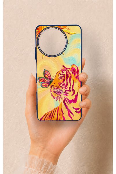 Vip Case Realme 11 Compatible Tiger of the Sun Patterned Silicone Case