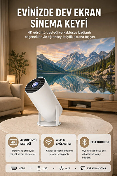Epilons Wireless Projection Device 4K Supported HDMI USB Game Compatible