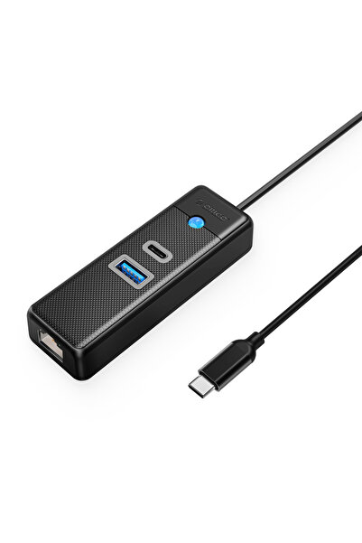 Orico PWCUR-C3 Hub USB-C 3-în-1, USB-A/USB-C 5Gbps, Gigabit Ethernet, 0.5m, N...