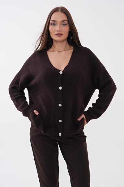 ŞİMAL Women's Buttoned Long Cardigan 265156