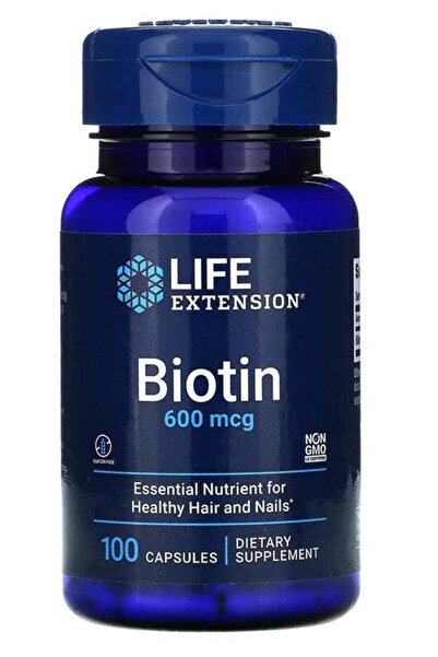 Life Extension , Biotin, 600 Mcg, 100 Capsules
