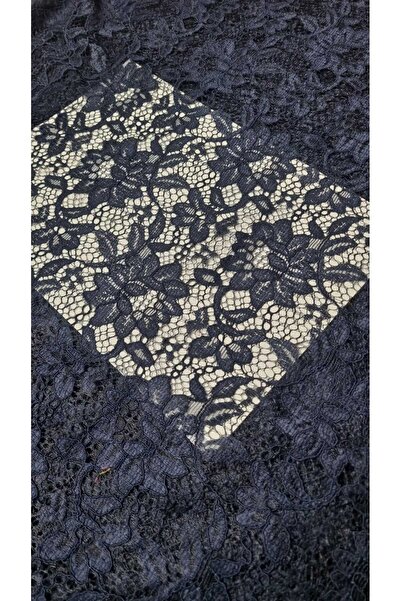 Generic Navy Blue Lace Fabric (3 Meters)