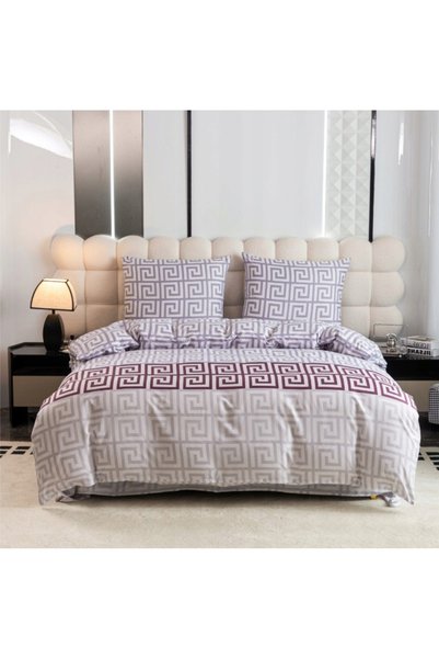 NO BRAND SET DE AȘTERNUTURI 160x200 + 2 FEȚE DE PERNĂ 70x80 BUMBAC SATINAT - ...