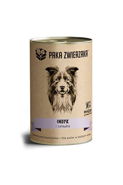 NO BRAND PAKA Pet INDYK CRANBERRY MONOWHITE Hrană umedă pentru câini Hipo 6x400g