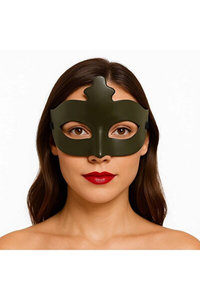 pınaxar Khaki Green Color Masquerade Costume Party Venetian Ball Mask
