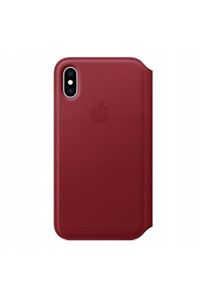 Apple NOUĂ ORIGINALĂ MRX32ZM/A HUSĂ TIP BOOK DIN PIELE ROȘIE PENTRU IPHONE XS...