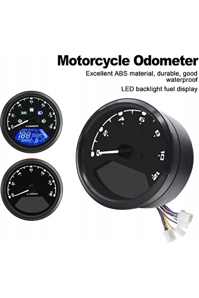 NO BRAND 12000 RPM 199 km/h 12V Vitezometru digital pentru motocicletă