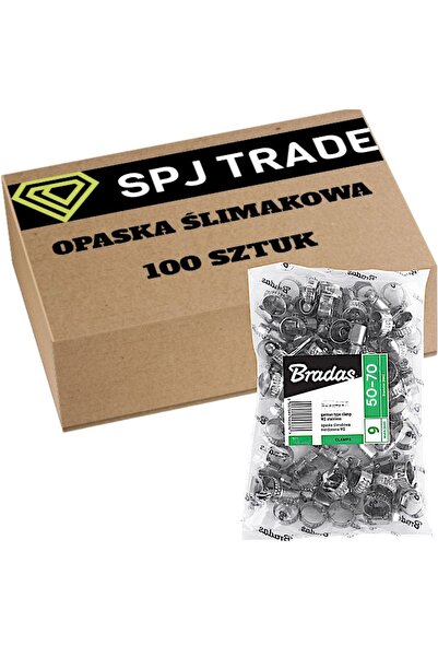 Bradas Bandă spirală, clemă de strângere pentru furtun 50-70 mm, 100 buc.