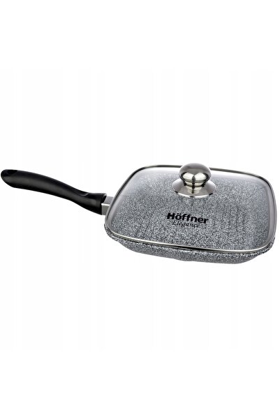 NO BRAND Tigaie grill Hoffner Elegance 24 cm din aluminiu cu capac