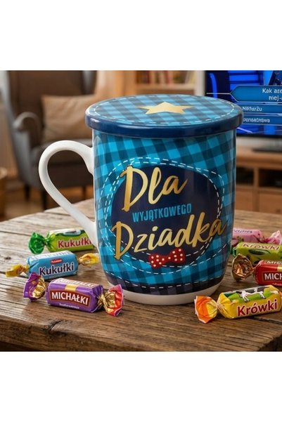 NO BRAND Cană cu infuzor 330 ml pentru bunic, cadou de Ziua Bunicului, ziua d...