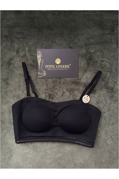 İntive Lingerie Pureline Strapless Cut under Transparent Removable Strap Clasp Laser Cut Seamless Bra