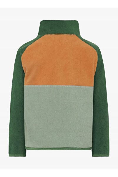 NO BRAND Didriksons Monte Half Button 4 hanorac pentru copii - verde mușchi d...