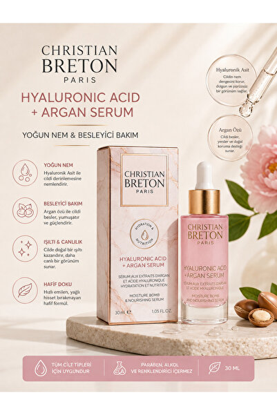 Christian Breton Hyaluronic Acid Argan Serum 30 ml – Intense Moisture, Nouris...