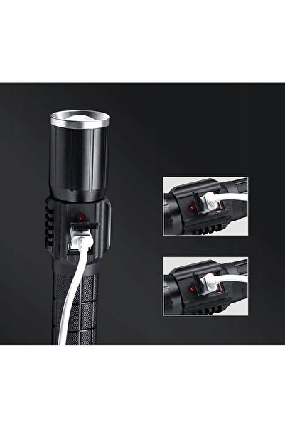 NO BRAND SZPERACZ ZOOM Lanternă Camuflaj USB SMD XM-L T6