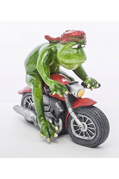NO BRAND Figurină broască motociclist