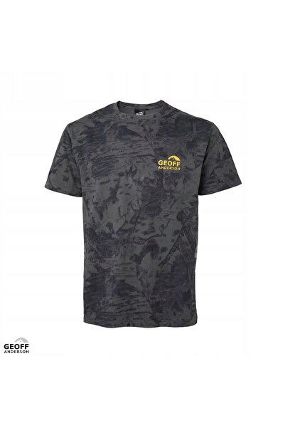 NO BRAND Tricou Geoff Anderson Organic cu Logo - BlackLeaf/ Logo Portocaliu XXXL