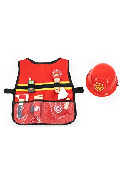 NO BRAND VIGA SETUL MICULUI POMPIER: UNIFORMĂ, VESTĂ, CASCĂ, ACCESORII DIN LE...