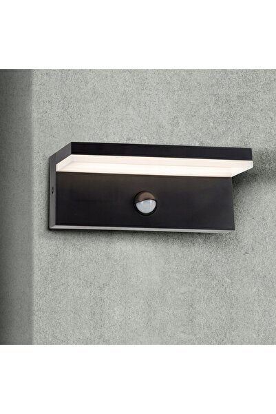 Goldlux Aplică de perete exterioară LED TESA Q PIR negru 4000K IP54