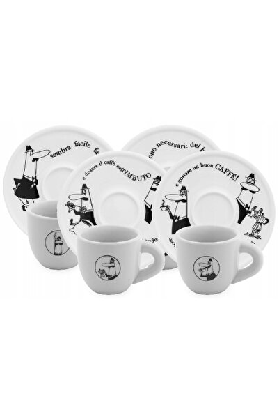 Bialetti Set de cești de espresso Carousel 4 cești + 4 suporturi