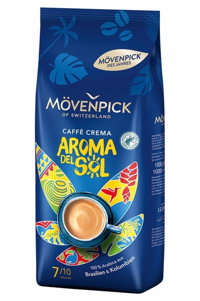 NO BRAND Boabe de cafea Movenpick Caffe Crema Aroma Del Sol Arabica 100% 1kg