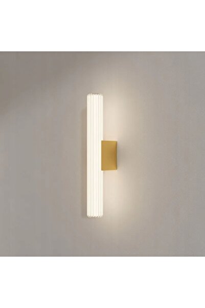 Light Prestige Aplică de perete LED modernă, tub de sticlă auriu, 45 cm, IP44