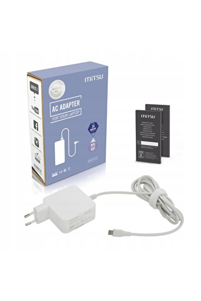 NO BRAND Adaptor de alimentare Mitsu 45W USB-C, USBC, 5-20V, 2-3A (alb) pentr...