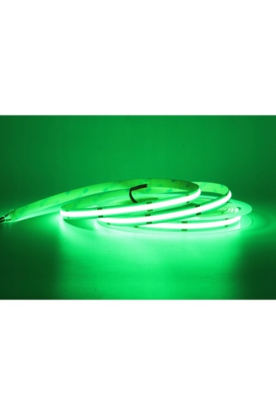 NO BRAND Bandă LED COB 5 m, 12 V, NEON, 45 W, fără puncte luminoase, verde