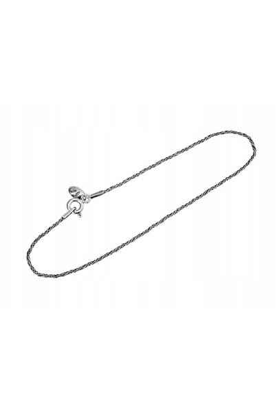 NO BRAND Brățară de mână cu coadă de vulpe argintie, lanț de 1,1mm, argint 92...