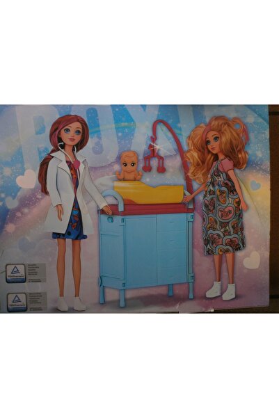 NO BRAND Păpușă ELEFUN ROXIE MAMA GINECOLOGĂ două păpuși + accesorii 806