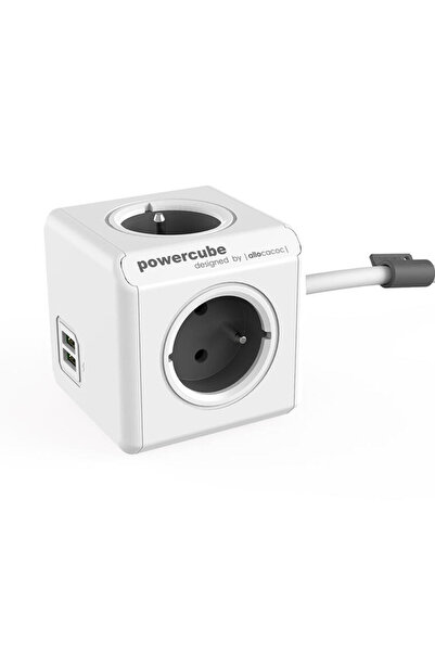 Allocacoc Prelungitor 3 m 4 bucăți Gniazd gri