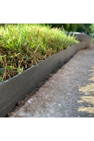 NO BRAND Bordură de grădină din plastic 4000 cm x 4 cm negru
