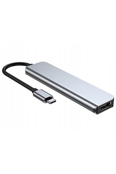 NO BRAND Adaptor HUB USB-C 3xUSB 3.0 Cititor TF/SD Plug and Play Carcasă din ...