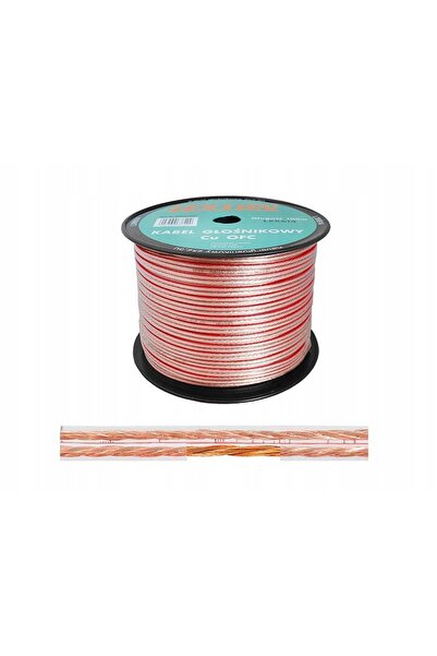 NO BRAND Cablu pentru difuzoare 2x2,5 mm Cu OFC din cupru, rolă de 100 m (5490)