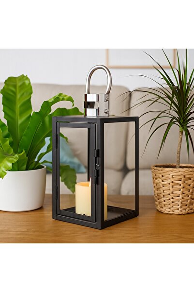 NO BRAND Lanterna metalică decorativă suspendată, sfeșnic Altom Design, 23 cm