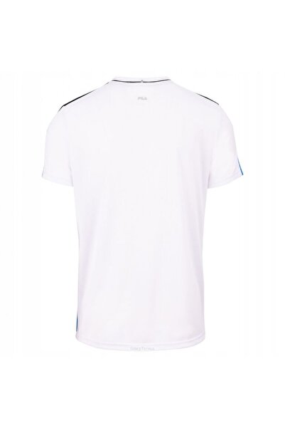 FILA Tricou tenis Gabriel alb/albastru M