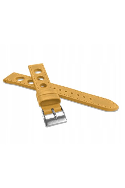 NO BRAND LAVVU Vintage LSMUO18 - 18mm - Galben - Curea de ceas din piele