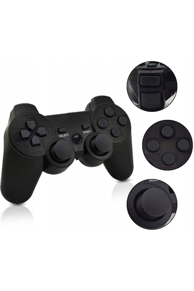 NO BRAND Controler wireless pentru PS3 PlayStation Bluetooth negru + huse