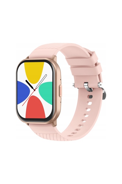 WENOM Smartwatch DAMSKI roz, ceas Bluetooth, rezistent la apă