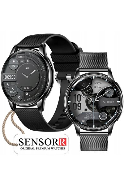 SENSORR SMARTWATCH NEGRU PENTRU FEMEI APELURI Tensiune arterială Monitor ritm...