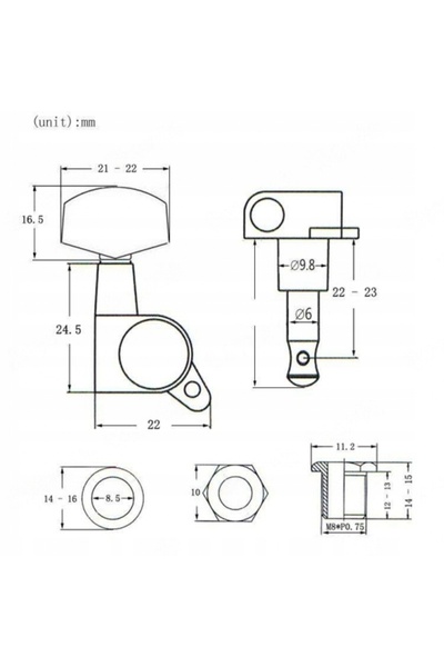 NO BRAND Chei pentru chitară electrică, acustică, oil DSF-AE argintiu 3+3