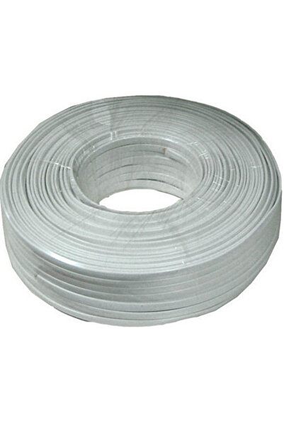Planeta Cablu telefonic 2C cu 2 fire, alb, 100 m (0400)